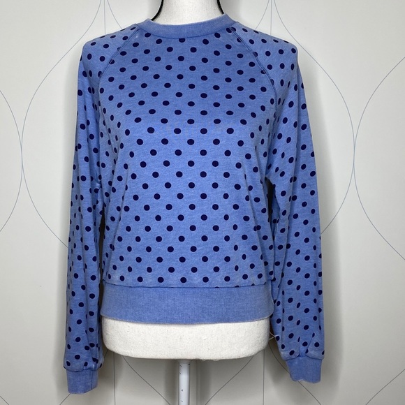 Alternative Tops - NWT Alternative Pullover Sweater Blue Easy Dot S